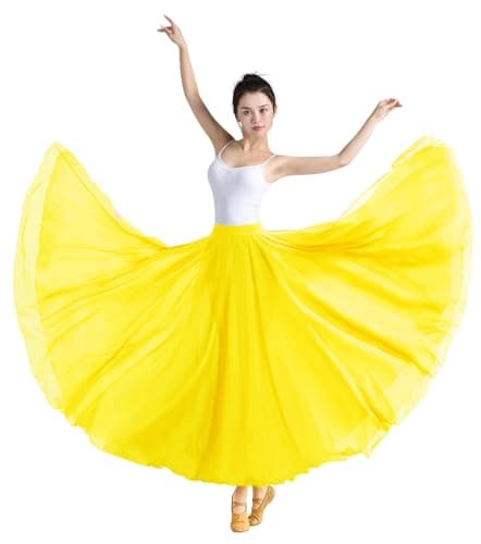 Z&X Women's Gradient Chiffon Dance Skirt for Modern Ballet Performance