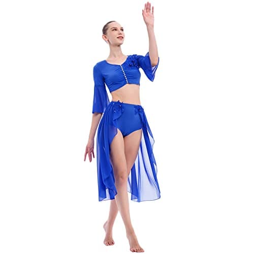 ODASDO Women's Lyrical Dance Two-Piece Outfit
