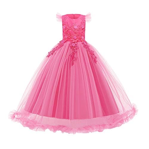 ODASDO Flower Girl Long Dress for Wedding Bridesmaid Pageant