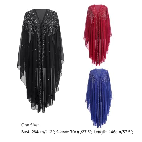 Turkish Embroidered Loose Batwing Sleeve Maxi Dress for Women
