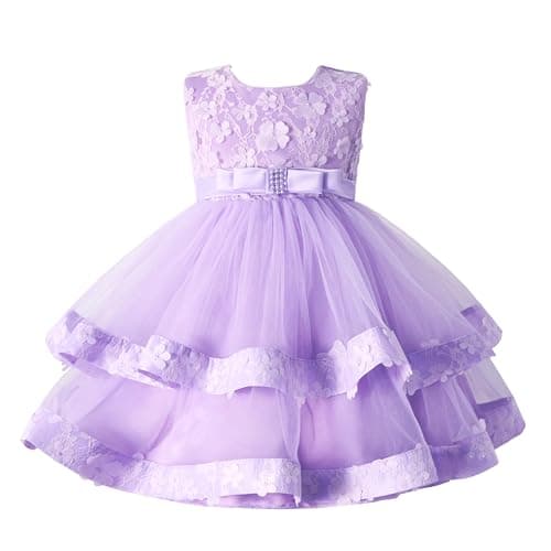 Miipat Baby Girl Sequins Princess Wedding Dress 12M-4Y