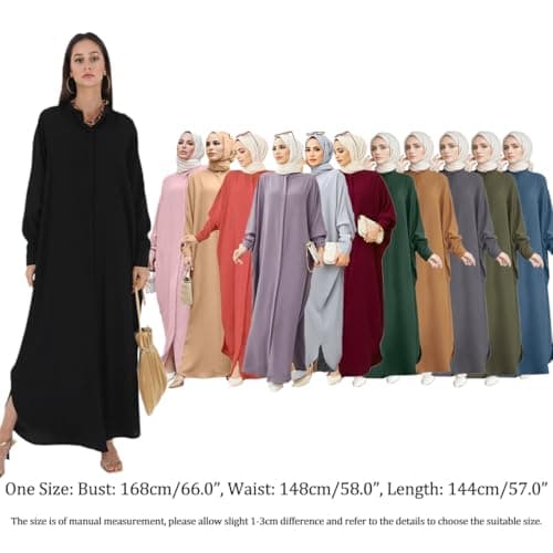 FYMNSI Modest Maxi Abaya Robe for Women Islamic Dress
