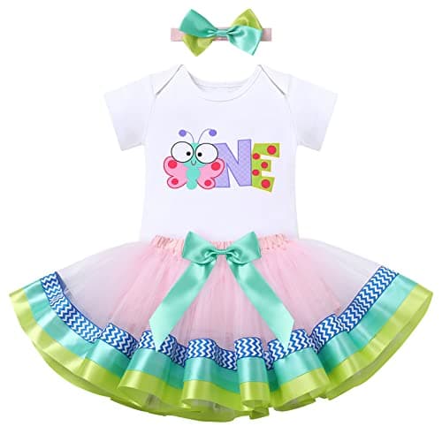 ODASDO Baby Girl 1st Birthday Cake Smash Outfit