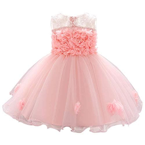 ODASDO Infant Flower Dress for Baby Girl Birthday Party Tutu Tulle