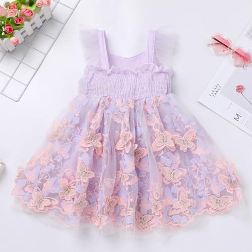 Toddler Baby Girl Butterfly Embroidery Princess Tutu Dress