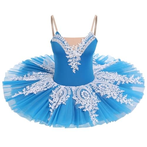 Professional Women's Swan Lake Ballet Dance Platter Tutu Dress Organdy Performancewear