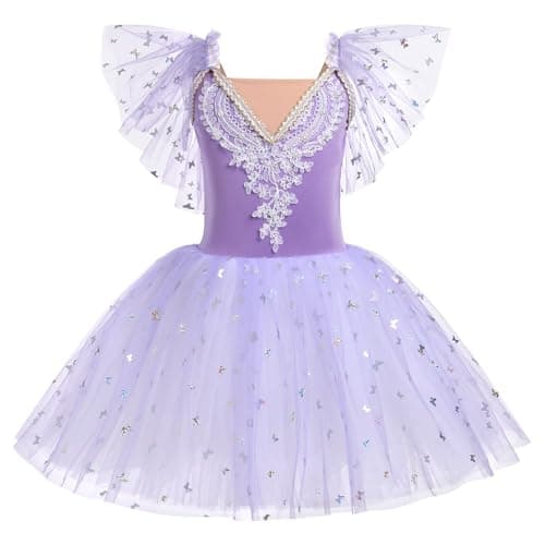 Girl's Velvet Tutu Ballet Dress - Spaghetti Straps Gymnastics Leotard