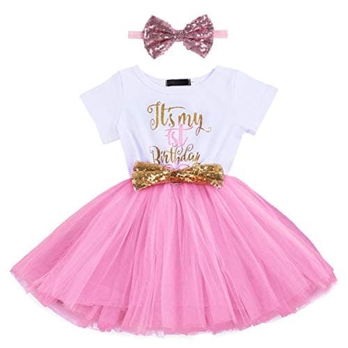 Baby Girl 1st/2nd Birthday Dress & Headband Set