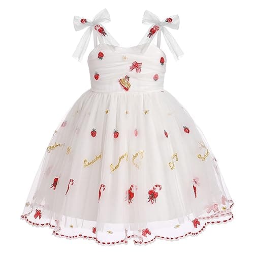 IDOPIP Baby Girls Summer Sleeveless Tutu Sundress Seaside Birthday Party