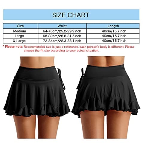 Z&X Women's Latin Dance Skirt with Ruffle Pleats - Mini Short for Ballroom, Salsa, Tango