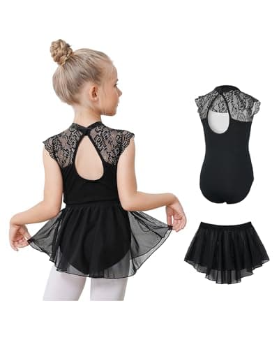 Gogokids Toddler Ballet Leotard with Shiny Skirt Combo
