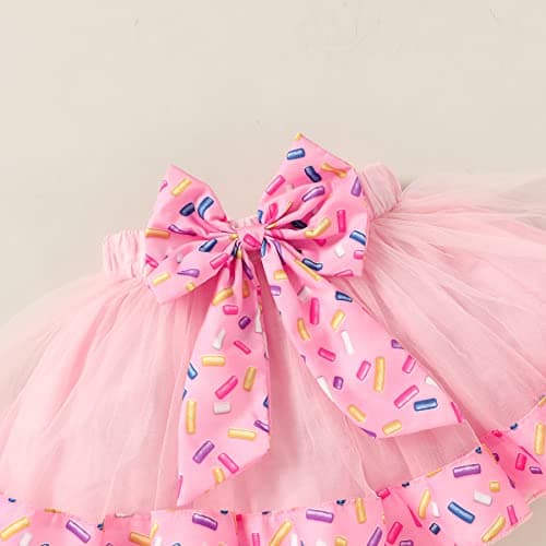YOUNGER TREE Shiny Printed Sequin Tutu Dress for Newborn Baby Girls' 1st Birthday