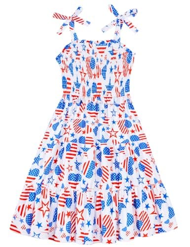 Kids4ever Girls Tiered Sundress with Pockets Summer Beachinte