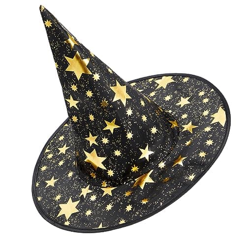 Zando Halloween Witch Hat - Star Print for Boys, Girls, Women