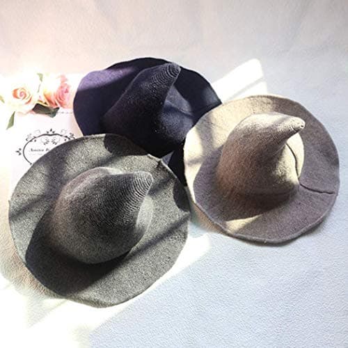 Plenmor Foldable Wool Knit Witch Hat
