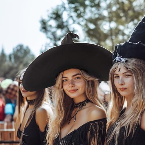 Black Witch Hat for Women Adult