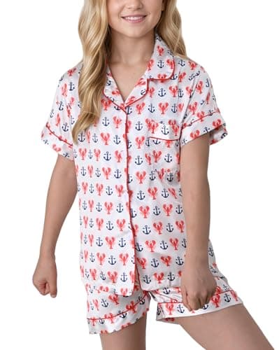 HINFEL Kids' Summer Monkey Shorts Set Cute Y2K Lounge Wear