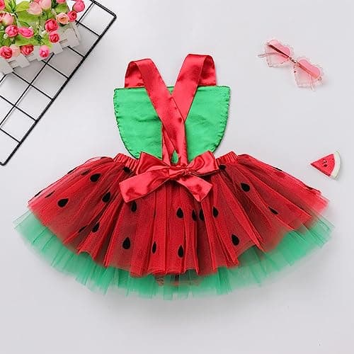 ODASDO Baby Girl Watermelon Dress Birthday Outfit