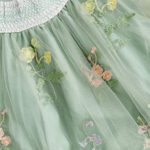 MA&BABY Embroidered Flower Tutu Dress for Baby Girls Party & Holiday