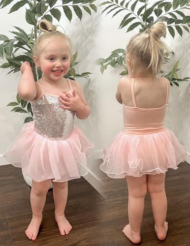 Zaclotre Sparkly Ballet Tutu Dress for Little Girls