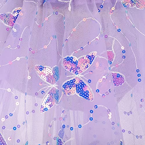 Girls' Sparkly Butterfly Ballet Leotard with Tutu Skirt