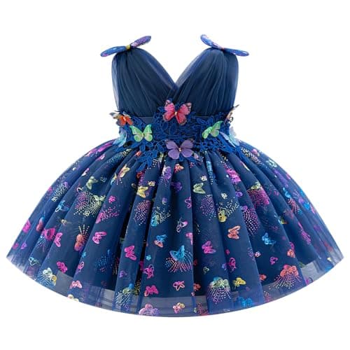 IDOPIP Shiny Butterfly Tutu Dress for Toddler Girls Birthday Parties