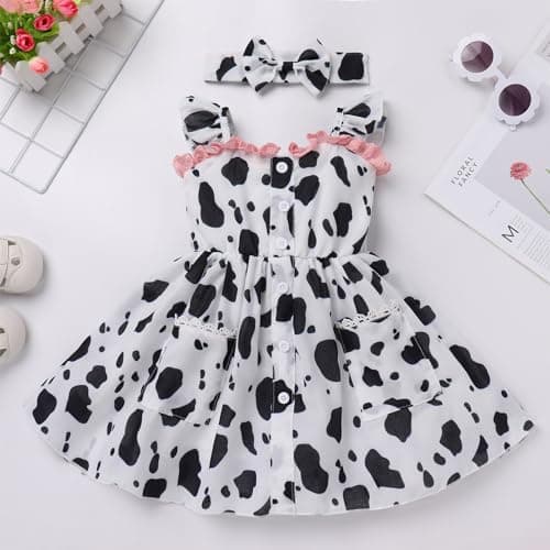 Toddler Girls 2pcs A-line Dress Set with Headband