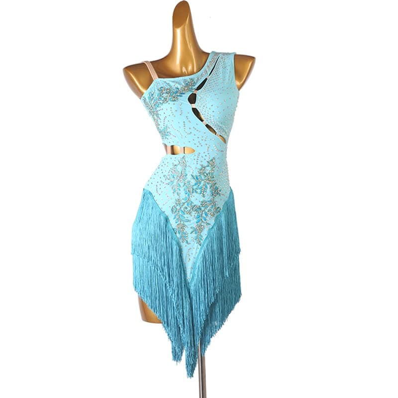Professional Women's Fringe Latin Dance Dresses for Cha Cha, Tango, Ballroom Competitions