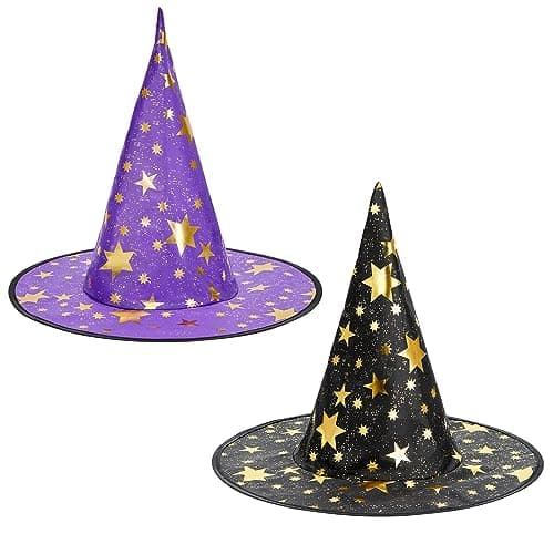 American Trends Gold Star Witch Hat for Women Cosplay Costume Accessory