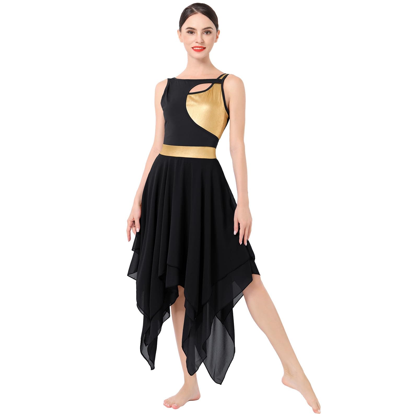 Lyrical Dance Costumes for Women: Sleeveless Mesh Tulle Maxi Dress