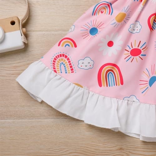 ODASDO Toddler Girls' Spaghetti Strap Sundress