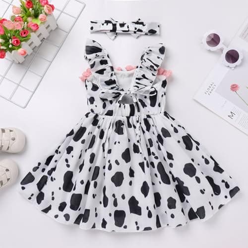 Toddler Girls 2pcs A-line Dress Set with Headband