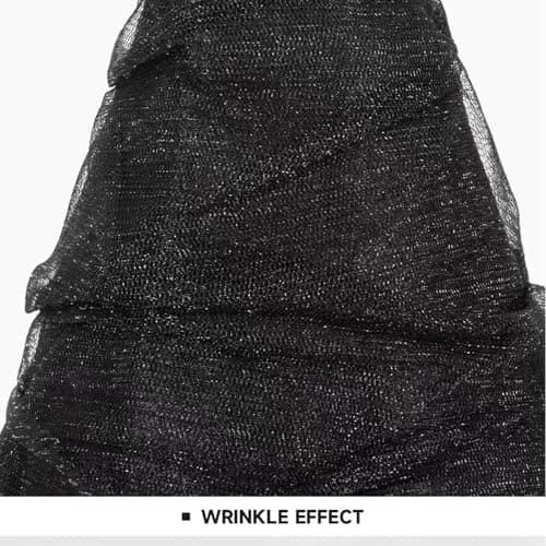 Halloween Ruched Witch Hat with Veil and Rose for Women