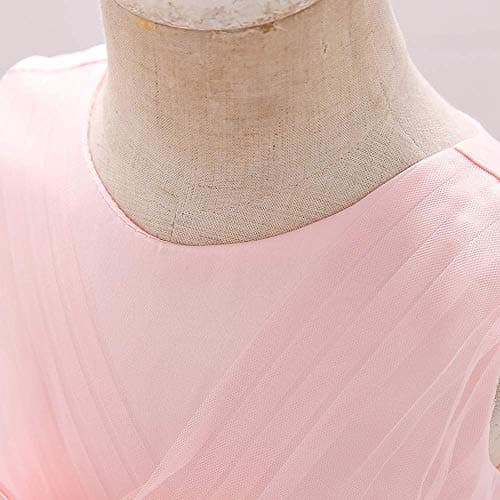 OBEEII Baby Girl Christening Tutu Dress with Flower Embroidery