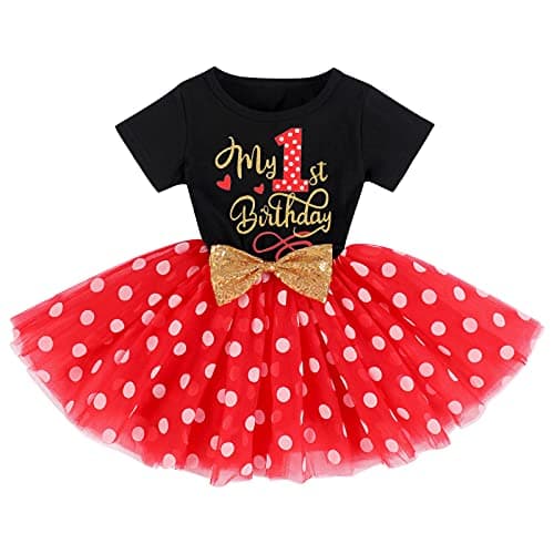 IBTOM CASTLE Polka Dots Sequin Tutu Dress for Baby Girls BirthdayCake Smash Photo Shoot