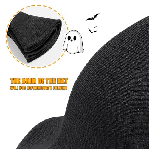 Women's Halloween Witch Hat for Party Costume - Wide Brim Wool Hat