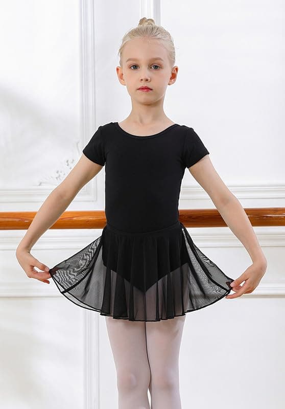 DIPUG Girls' Ballet Leotards with Removable Skirt & Toddler Dance Dress