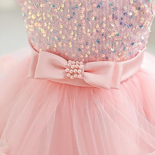 Miipat Baby Girl Sequins Princess Wedding Dress 12M-4Y