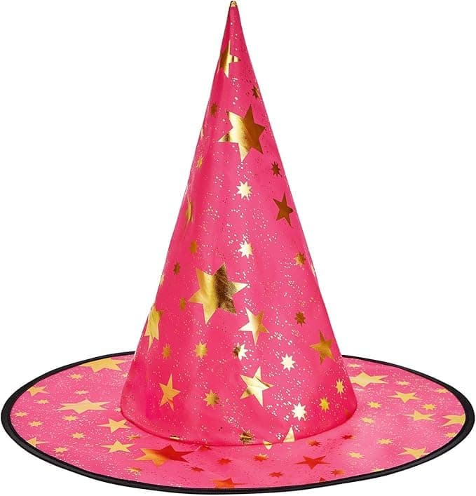 American Trends Gold Star Witch Hat for Women Cosplay Costume Accessory