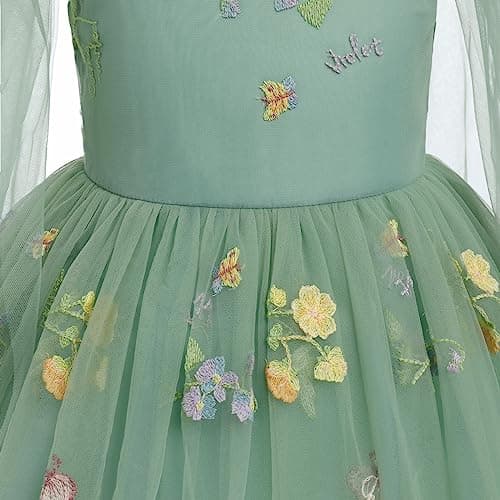 IBTOM CASTLE Backless Flower Girl Tulle Maxi Wedding Gown