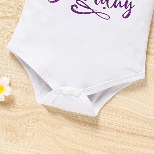 Onederland GRNSHTS Baby Girl First Birthday Romper & Tutu Skirt Outfit