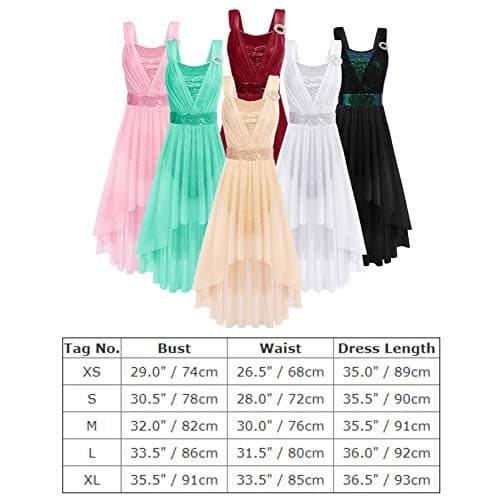 Women's Lyrical Dance Costume with Sequins and High Low Skirt