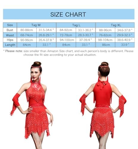 Women's Rhinestone Fringe Flapper Party Dress for Latin Salsa Ballroom Dancing