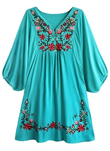 Bohemian Embroidered Dress for Women