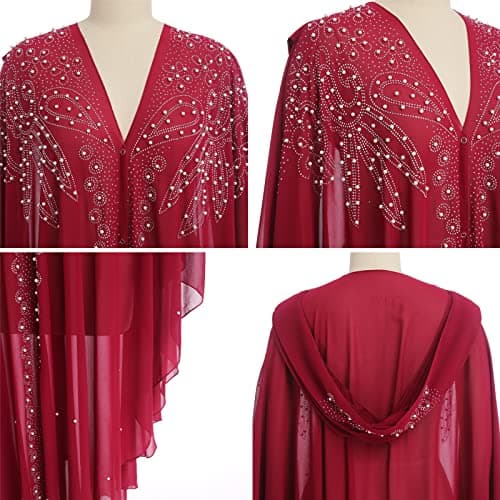 Turkish Embroidered Loose Batwing Sleeve Maxi Dress for Women