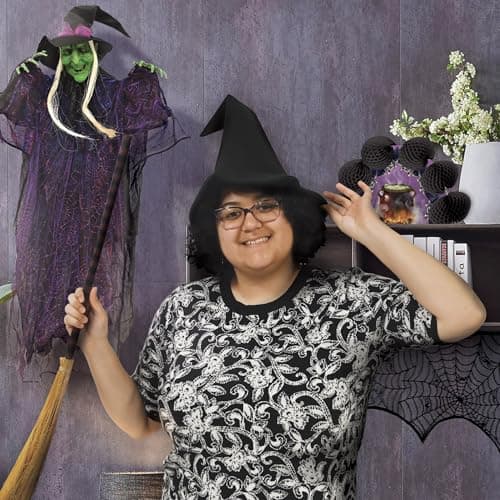 Beistle Black Witch Hat for Halloween Cosplay and Trick-or-Treat