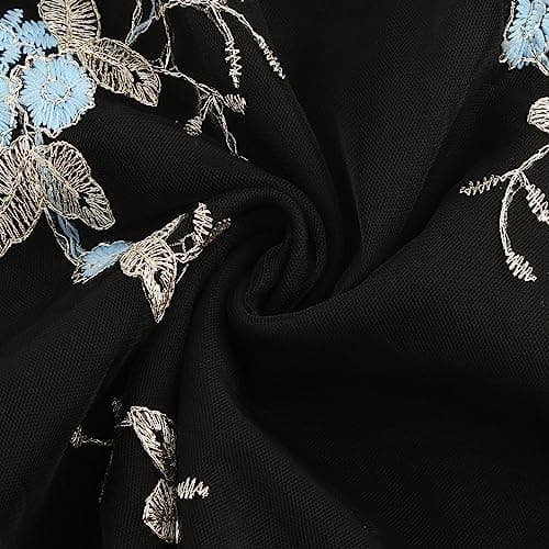 IWEMEK Women's Keyhole Floral Embroidery Cocktail Dress