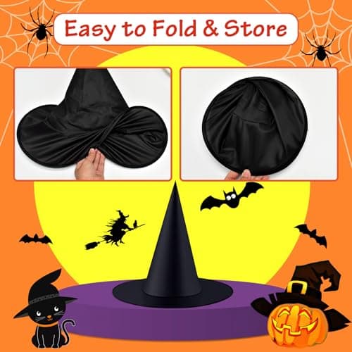 Hanging Witch Hats with 98Ft Fishing Line for Halloween Decor