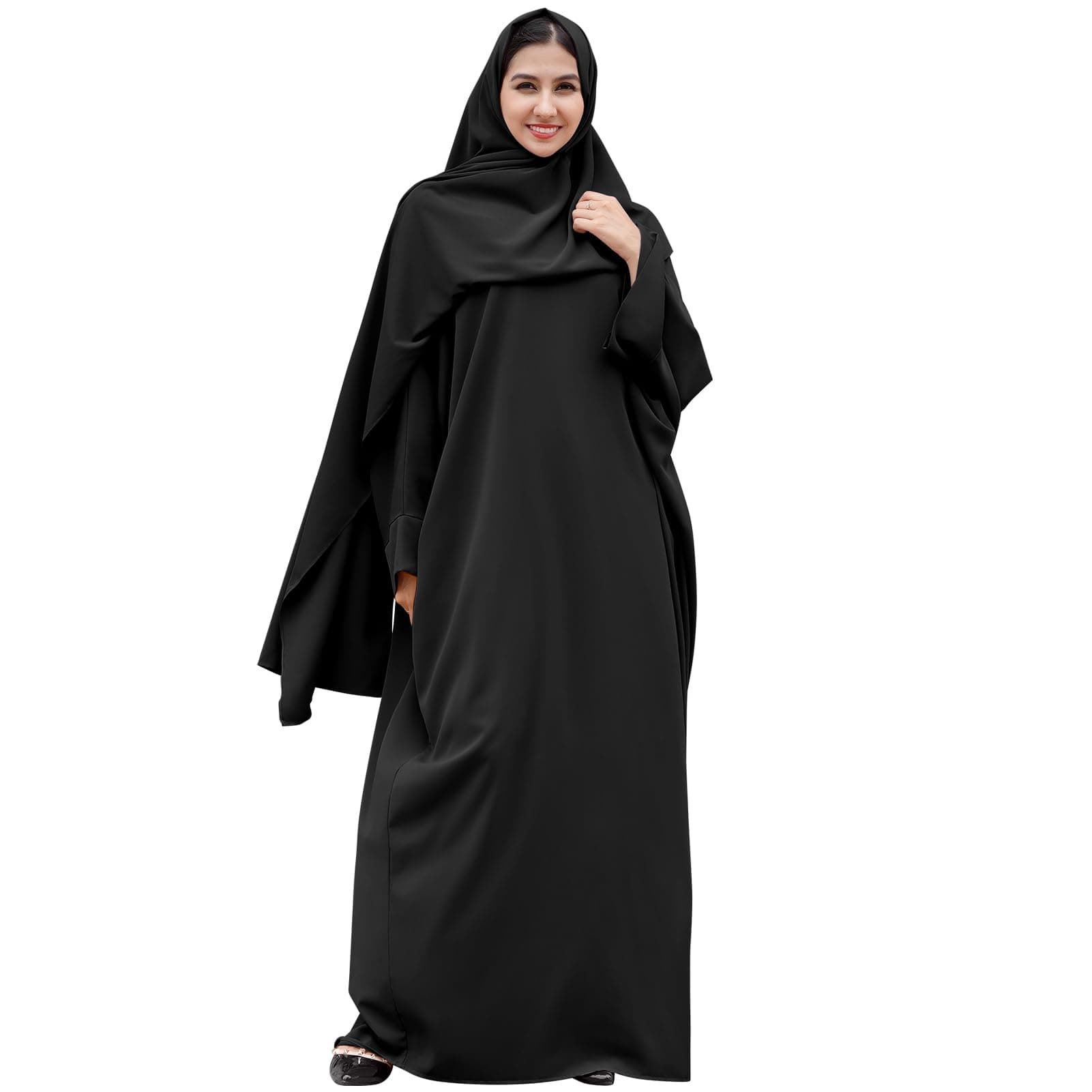 Abayas for Muslim Women - One-Piece Long Sleeve Islamic Prayer Dress
