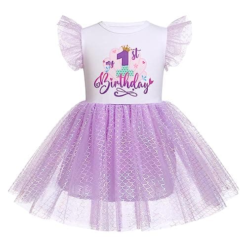 Newborn Infant Baby Girl Birthday Party Dress Romper